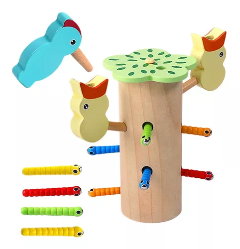 Conjunto de brinquedos magnéticos para crianças,Pica-pau com