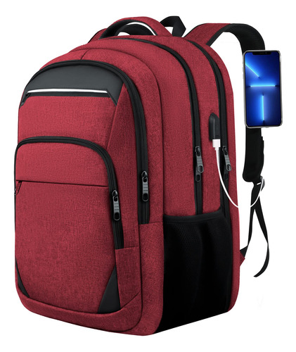 Tednetgo - Mochila De Viaje, Mochila Para Laptop Con Puerto