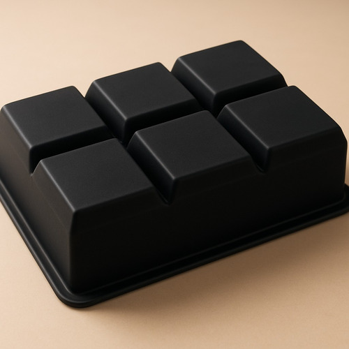 Forma De Silicone Gelo Cubo Grande 6 Cubos Drink Whisky Top Crevo Cor Preto