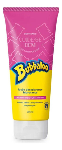 Loção Hidratante Corporal Cuide-se Bem Bubbaloo Tutti Frutti