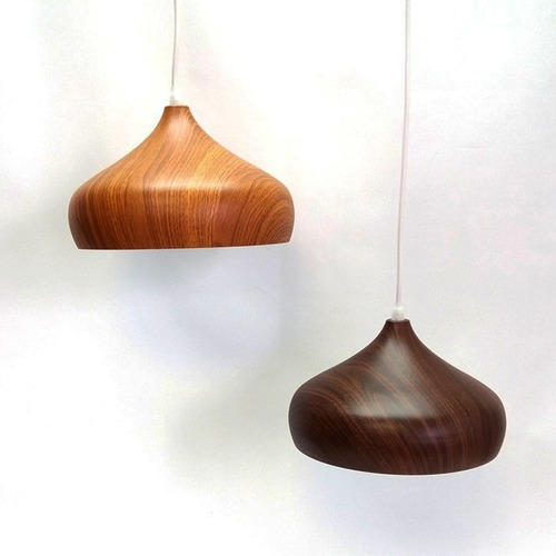 Campana Metal Simil Madera E27