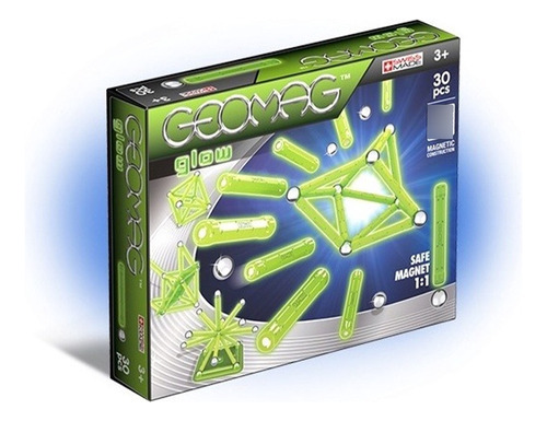 Juego Classic Geomag Glow 30pzs Magnéticas