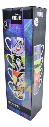 Jgo 4 Tarros Apilables De Porcelana Bon China Villanos 330ml