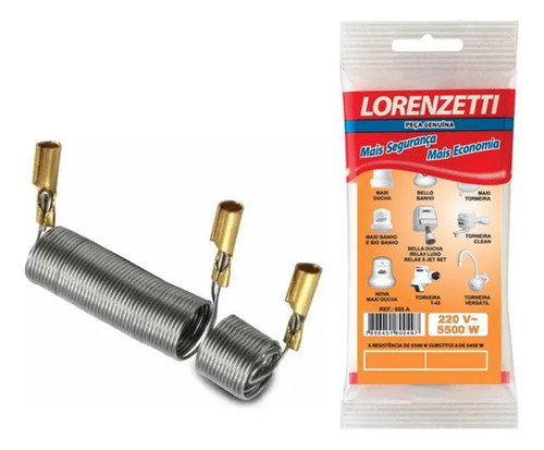 Resistência Para Chuveiro Maxi Ducha 220v 5500 W Lorenzetti Acabamento Polido
