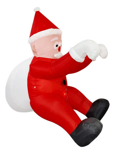 Papá Noel Inflable Grande Para Colgar De Navidad De 6,56