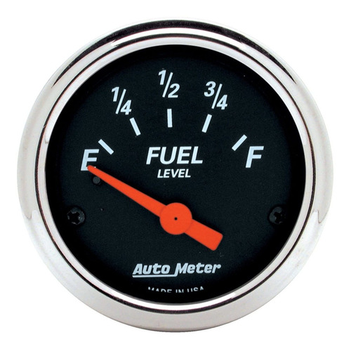 Auto Meter 1425?dise?ador Negro Combustible Indicador De Niv