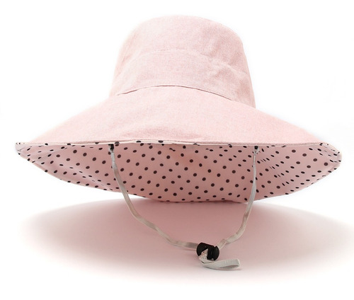 Sombrero Gorro Piluso Bucket Hat Lunares Reversible Mujer