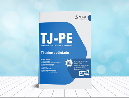 Apostila Tj Pe 2025 - Técnico Judiciário Do Tribunal De Justiça Do Estado De Pernambuco - Editora Nova