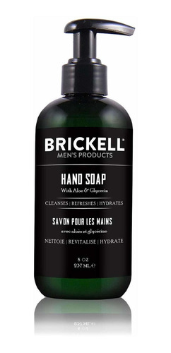 Brickell Jabón De Manos Para Hombres, Natural Y Orgánico, Ja