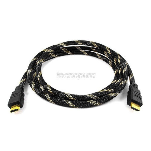 Cable Hdmi 3 Metros Soporta 3d 4k 4096x2160 - Puntas Doradas