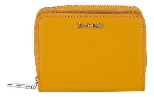 Cartera Calvin Klein Liso Con Logo Para Mujer Color Amarillo