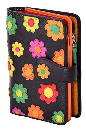 Visconti Spanish Ds82 Womens Leather Floral Multi Colored Bi