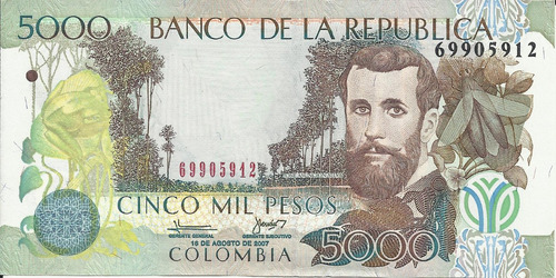 Colombia 5000 Pesos  18 Agosto 2007