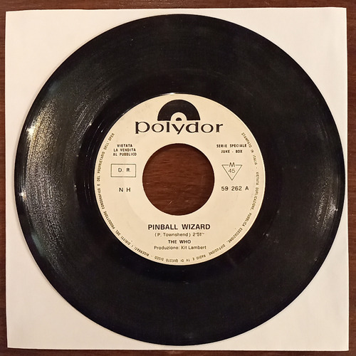 The Who - Pinball Wizard - Ita  Polydor Vinilo Single
