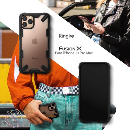 Imagen 4 de 9 de Funda Para iPhone 13 Pro Max Ringke Fusion X Negra Resisten
