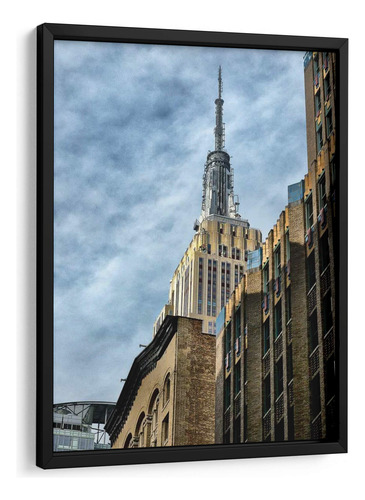 Cuadro Enmarcado Negro Empire State 60x80, Colby Chester
