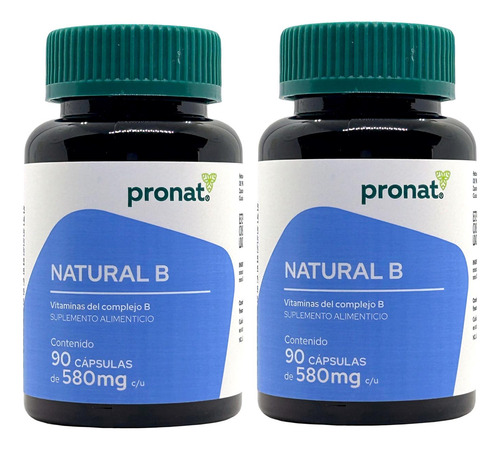 Natural B Complejo B 2 Botes De 90 Cápsulas Pronat