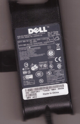 Cargador De Laptop Dell 19v-3.34amp