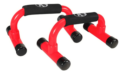 Barras Soporte Para Flexiones Clásica Push Up K6 Rojo