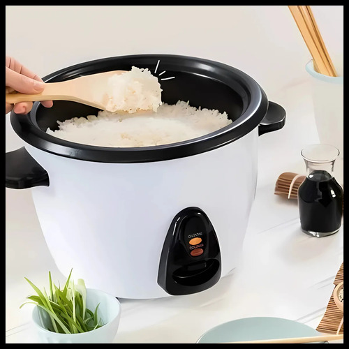 Arrocera Vaporera Olla Eléctrica Antiadherente 700w 2 Litros Apagado Automático Mantener Caliente