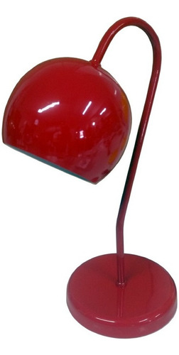 Abajur Para Escrivaninha Modelo Bolinha - Cores Cúpula Vermelho