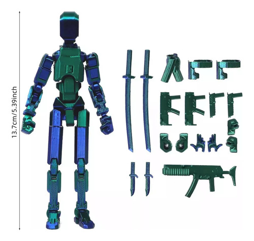 Lucky T13 Action Figure 3d,robô Articulado,modelo De Boceto