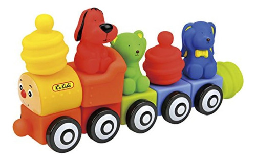  Tren Encastre Con Animales De Goma Bebes Niños - K's Kids