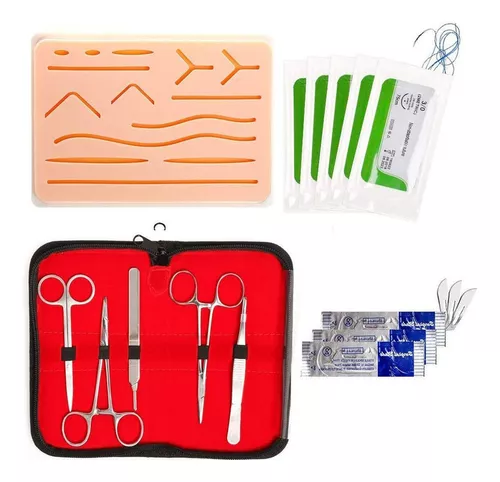 Kit de práctica de sutura dental | Kit completo de sutura que incluye 4  almohadillas de sutura | Regalos perfectos para dentistas | 6 herramientas  de