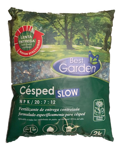 Fertilizante Césped Best Garden. Alta Eficiencia. 2kg