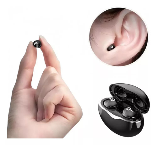 Audifonos Inalambricos Mini S800 Bluetooth Invisibles Bt 5.3 Compatible iPhone Y Android In-ear Negro