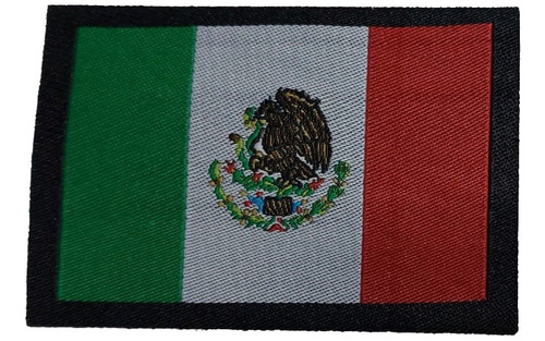 Bandera México Parche Microbordado 12pza Termoadhes 52x75mm