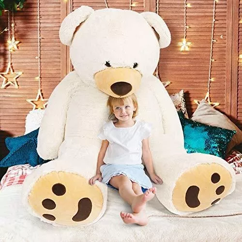 LotFancy Oso de peluche gigante de 5 pies de peluche grande, bonito juguete  de peluche grande con huella grande, regalo para niñas, novia, esposa, 5.3