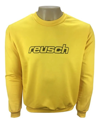 Blusão Moletom Reusch Training Amarelo 100% Poliéster