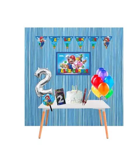 Kit Decoración Cumpleaños - Video Juego Mario