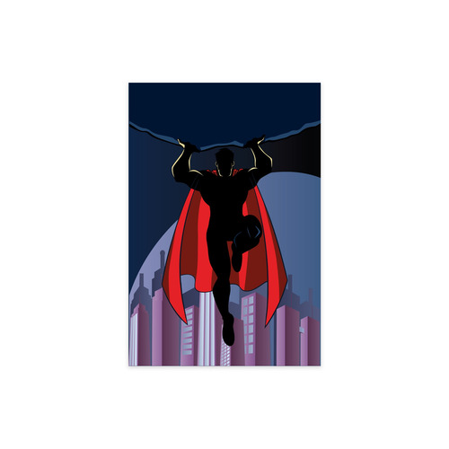 Imagem 5 de 6 de Placas Decorativas Superman Geek 30x40cm Kit 4un Envelopadas