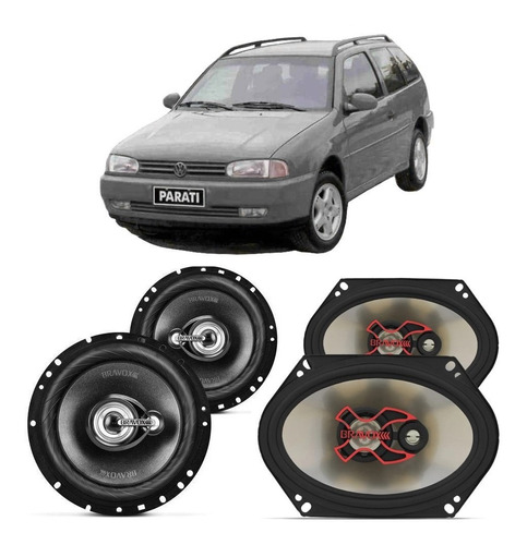 Alto Falante Vw Parati 1997 A 1999 Bravox 220w Rms 4 Portas