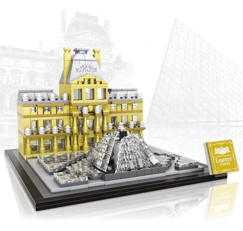 Architecture Louvre Building Blocks Set, Paris Louvre Museum