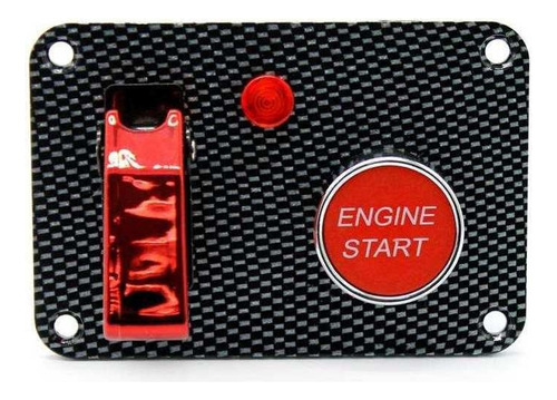 Botón De Arranque Del Motor Del Automóvil Cubierta Roja