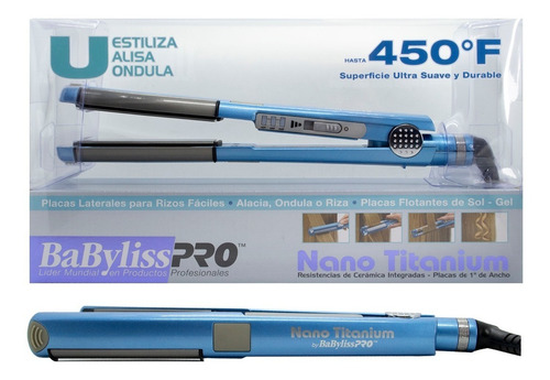 Planchita de pelo BaBylissPRO Nano Titanium U Styler BABNT2071 azul 220V