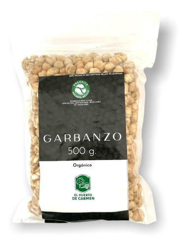 Garbanzo Agroecológico Orgánico 500g Huerto De Carmen