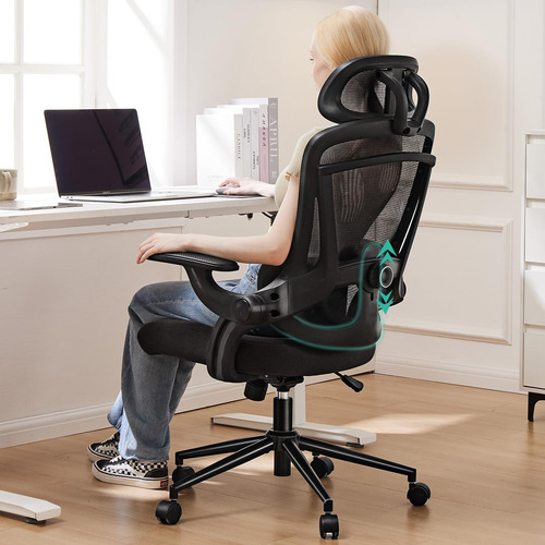 Silla De Oficina Ergonómica Malla Respaldo Alto Ajustable