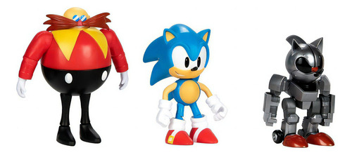 Sonic Hedgehog - Multipack Sonic Dr Eggman Y Mecha Sonic 4