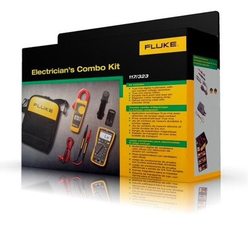 Imagen 1 de 2 de Kit Combo Multímetro Y Pinza Amperimétrica Fluke 117 / 323