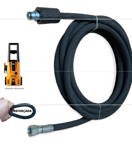 Mangueira Trama De Aço 05 Mts Lava Jato Wap Ousada Plus 2200