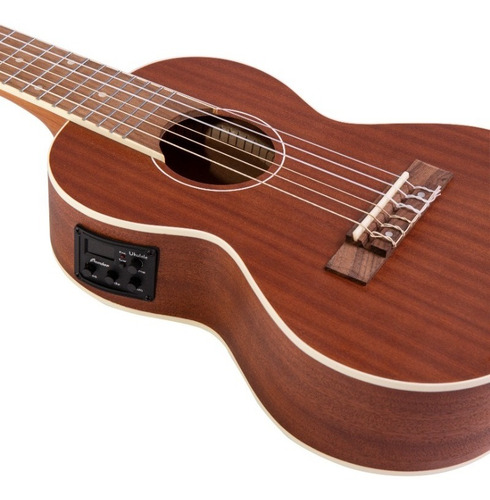 Guitarlele Electro Acustico Bamboo De 6 Cuerdas Con Eq Funda