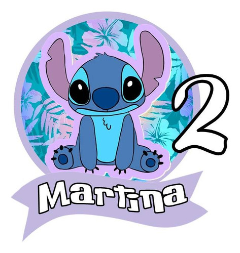 Topper Torta Adorno Stitch Personzalizado