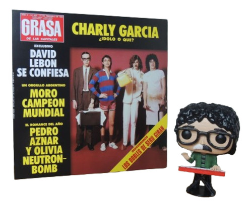 Cuadro La Grasa De Las Capitales 20x20 + Charly Garcia Funk
