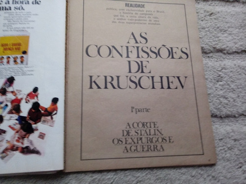 Revista Realidade Nº 58 -de 1971 . Politica Já Com Frete.