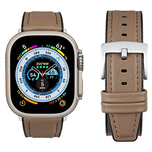 Botomore Piel Con Banda De Goma Para Apple Watch 41mm 40mm 3