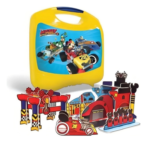 Playset Mickey Sobre Ruedas Taller 3d Carton
